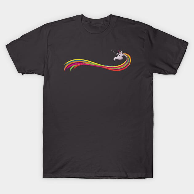 Rainbow Long hair Unicorn. T-Shirt by TAVANDA